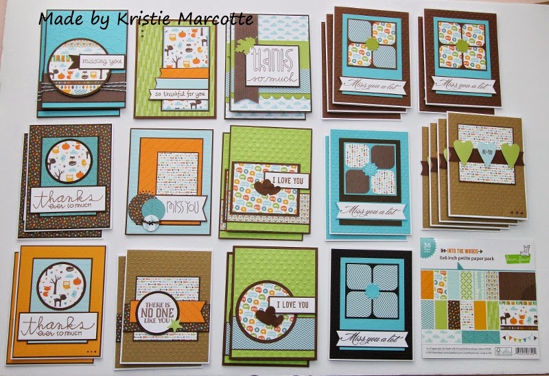 Lawn Fawn’s Into the Woods – 47 cards from one 6×6 paper pad