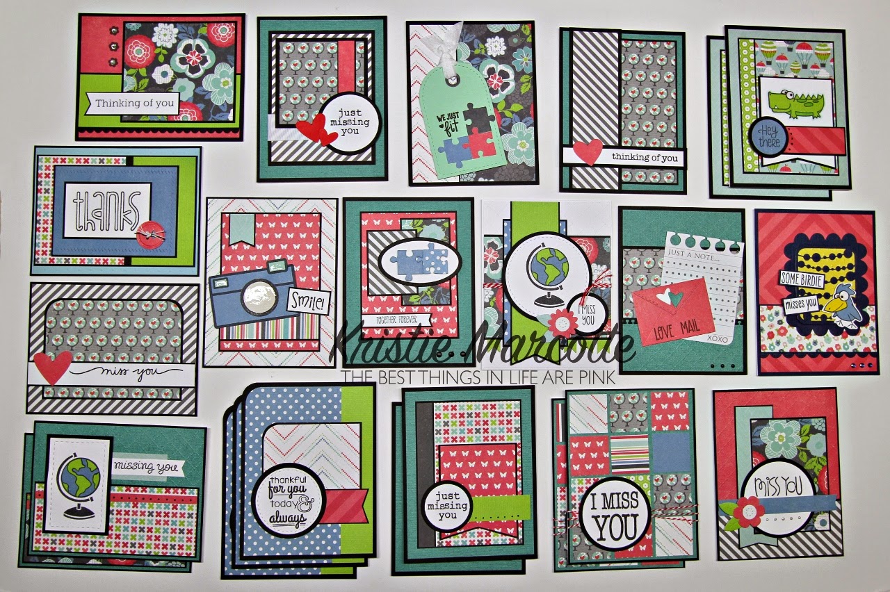 Echo Park’s We Are Family – 23 cards from one 6×6 paper pad