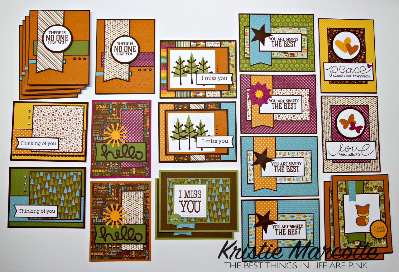 Doodlebug’s Happy Camper – 34 cards from one 6×6 paper pad