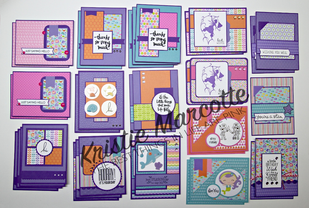 Doodlebug’s Under the Sea – 35 cards from one 6×6 paper pad