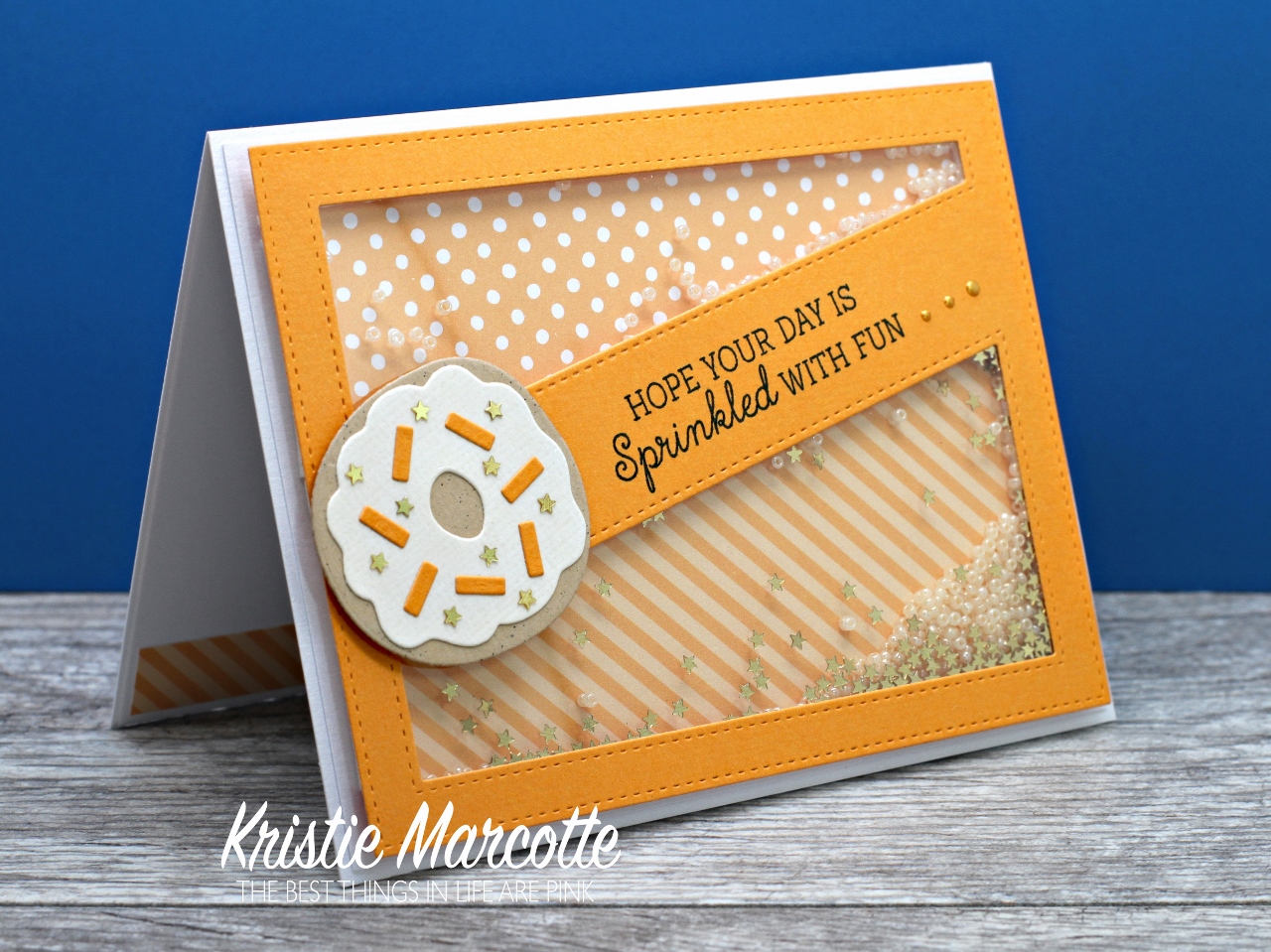 Starry Donut shaker card