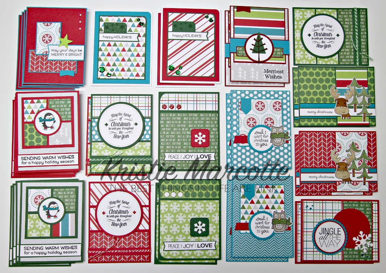 Reverse Confetti’s Very Merry – 36 cards from one 6×6 paper pad