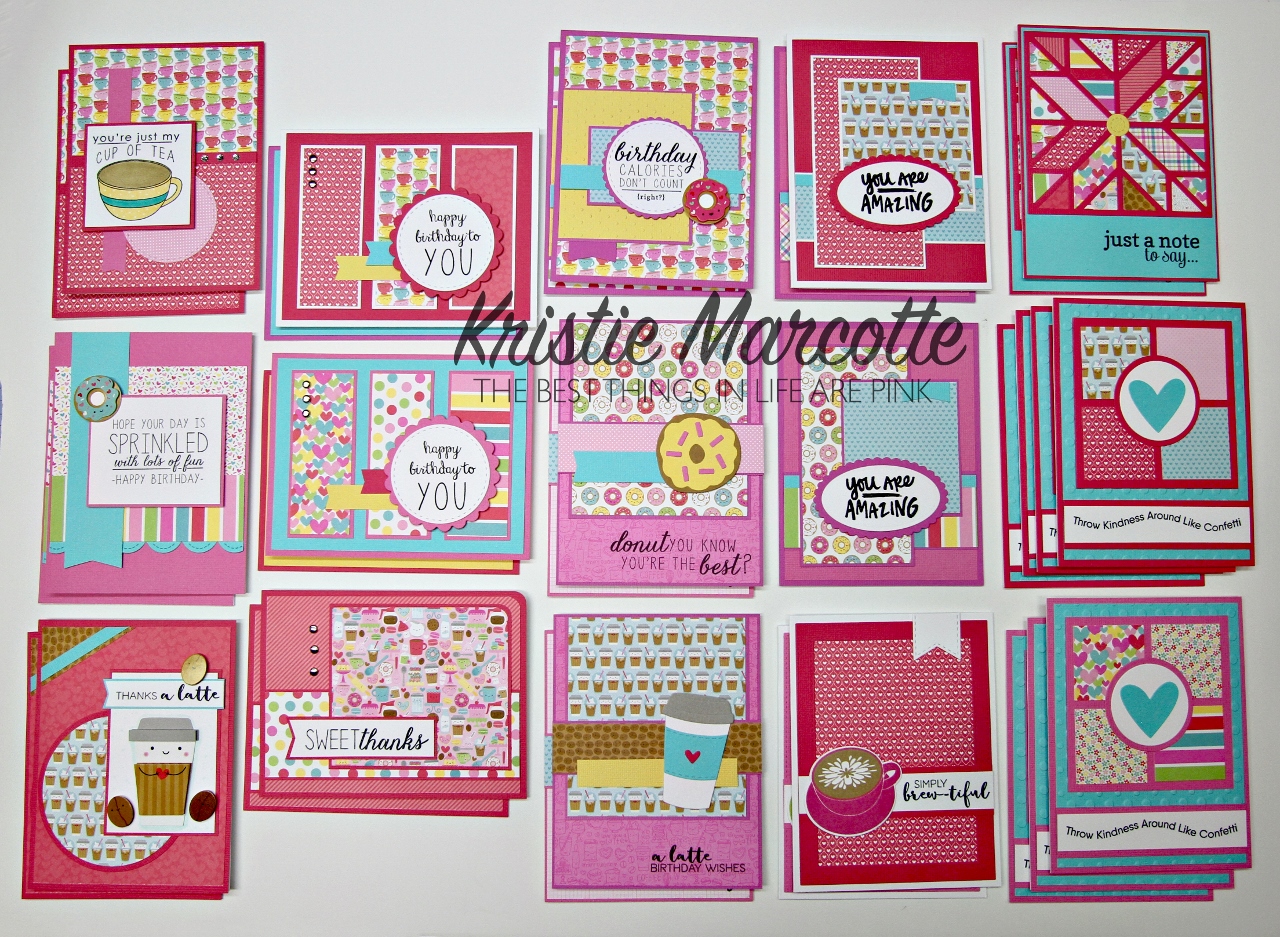 Doodlebug’s Cream & Sugar – 32 cards from one 6×6 paper pad
