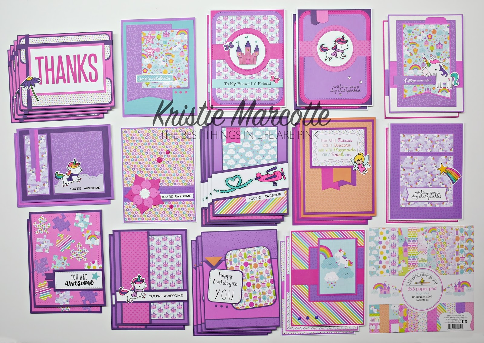 Doodlebug’s Fairy Tales – cards from 6×6 paper pad