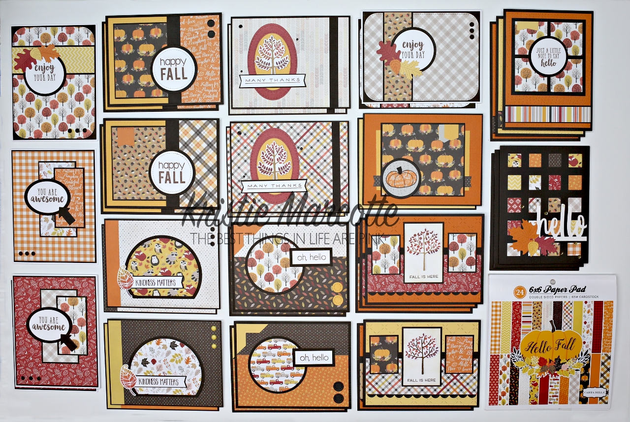 Carta Bella’s Hello Fall – cards from 6×6 paper pad