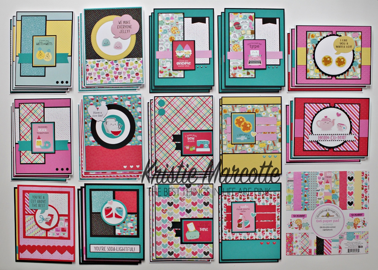 Doodlebug’s So Punny – 41 cards from one 6×6 paper pad