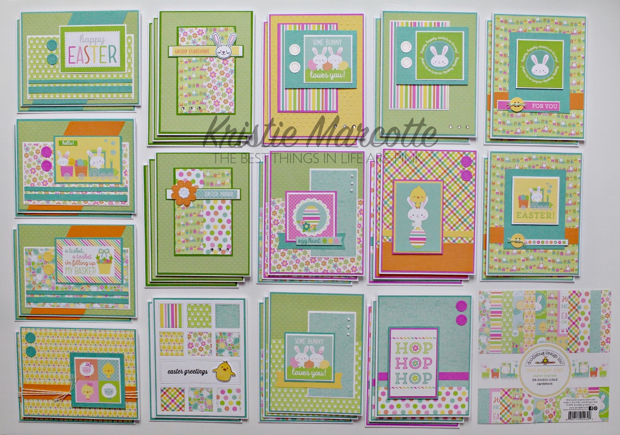 Doodlebug Design’s Easter Express – 36 cards from one 6×6 paper pad