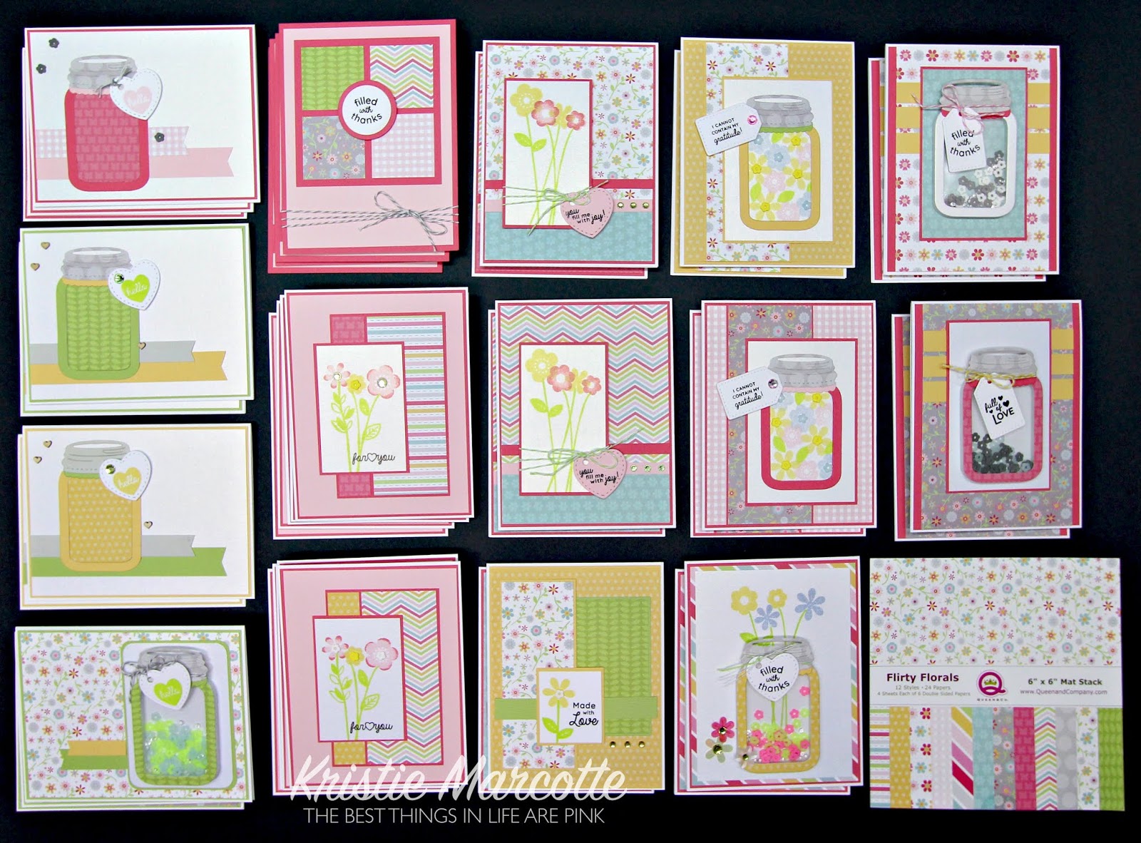 Queen & Co. Love Jar Kit – 40 cards from one 6×6 paper pad