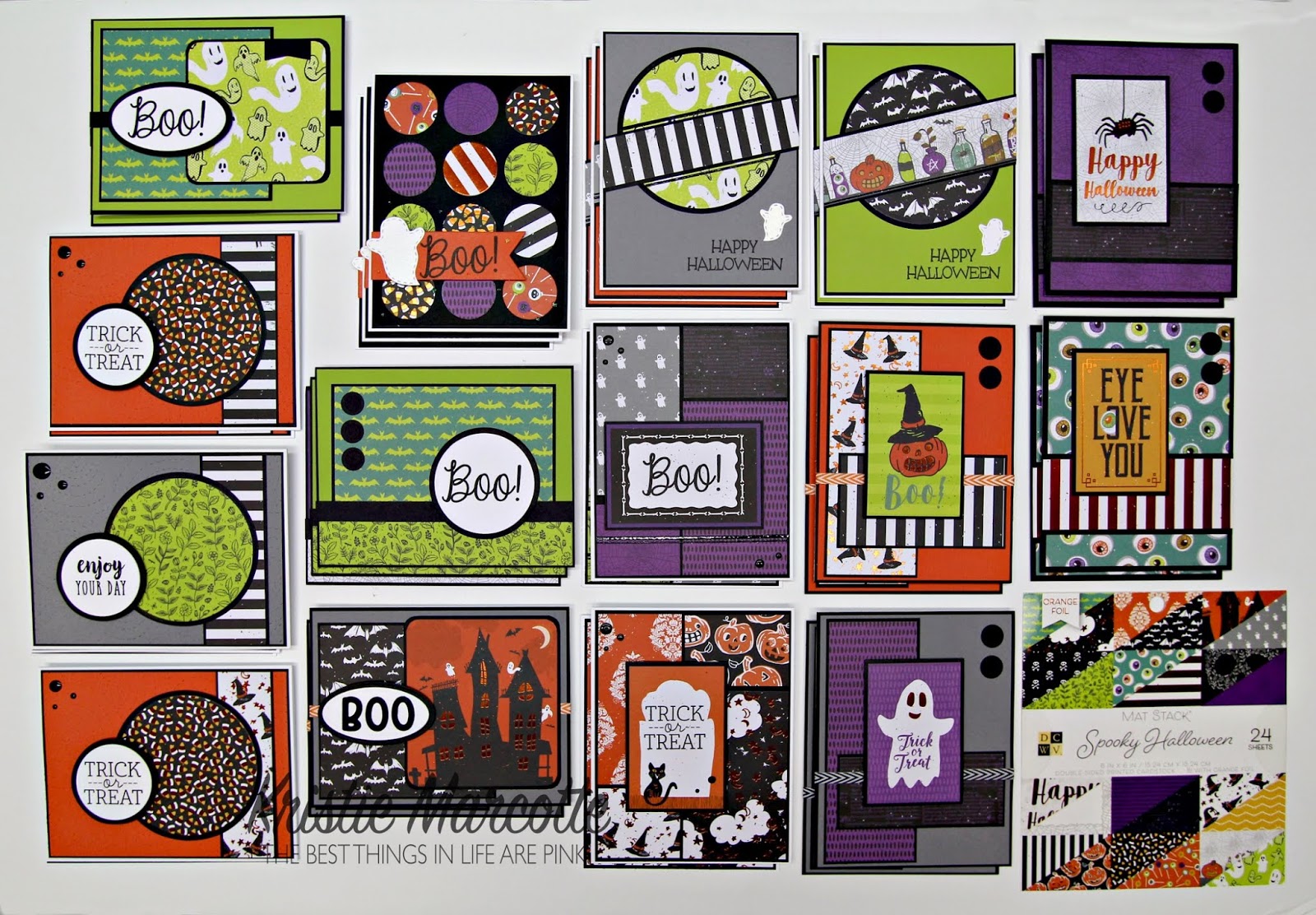 DCWV Spooky Halloween – 35 cards from one 6×6 paper pad