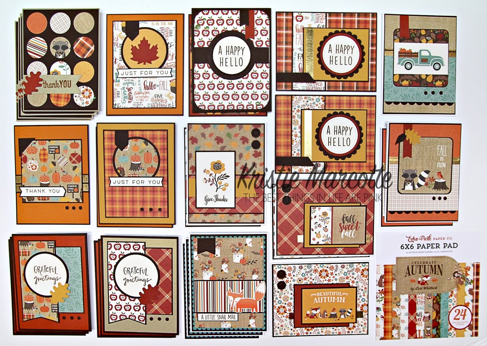 Echo Park Celebrate Autumn – 29 cards from one 6×6 paper pad