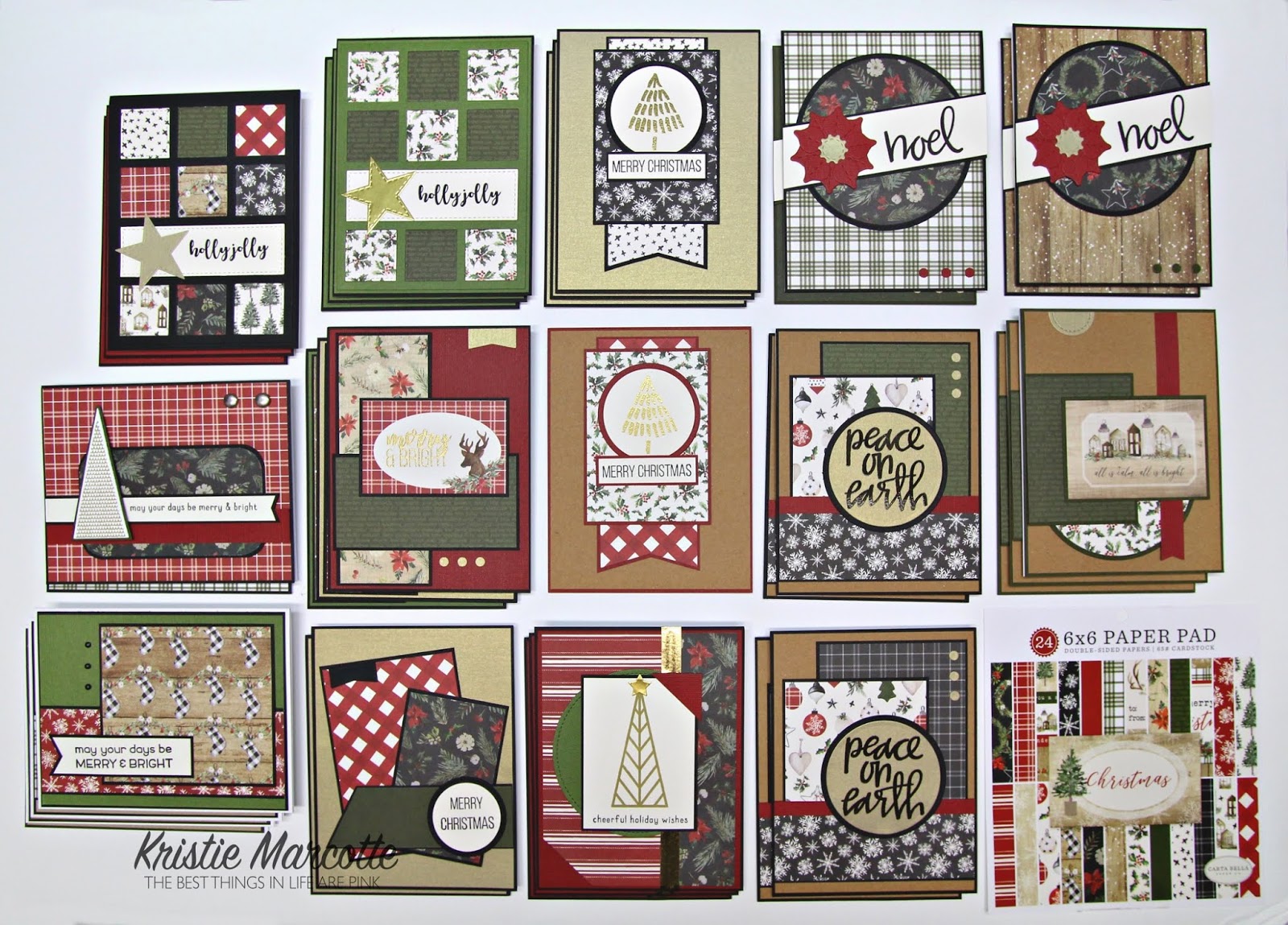 Carta Bella Christmas – 35 cards from one 6×6 paper pad
