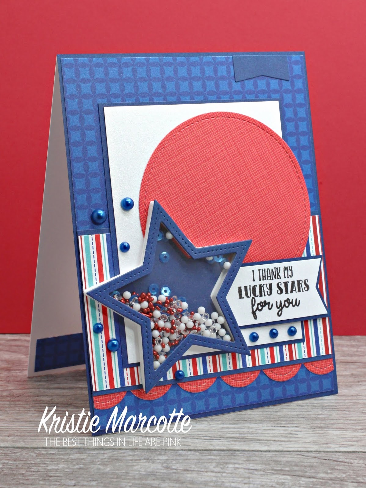 Veterans Day card using Queen & Company Star shaker kit