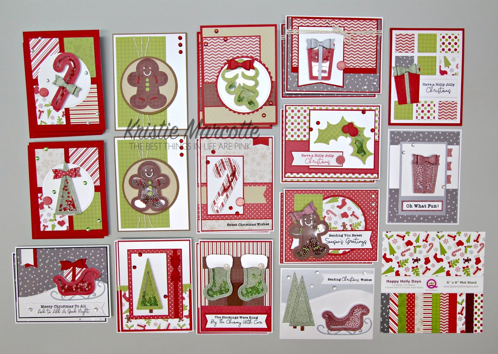Queen & Company Happy Holly Days kit – 26 cards from one 6×6 paper pad