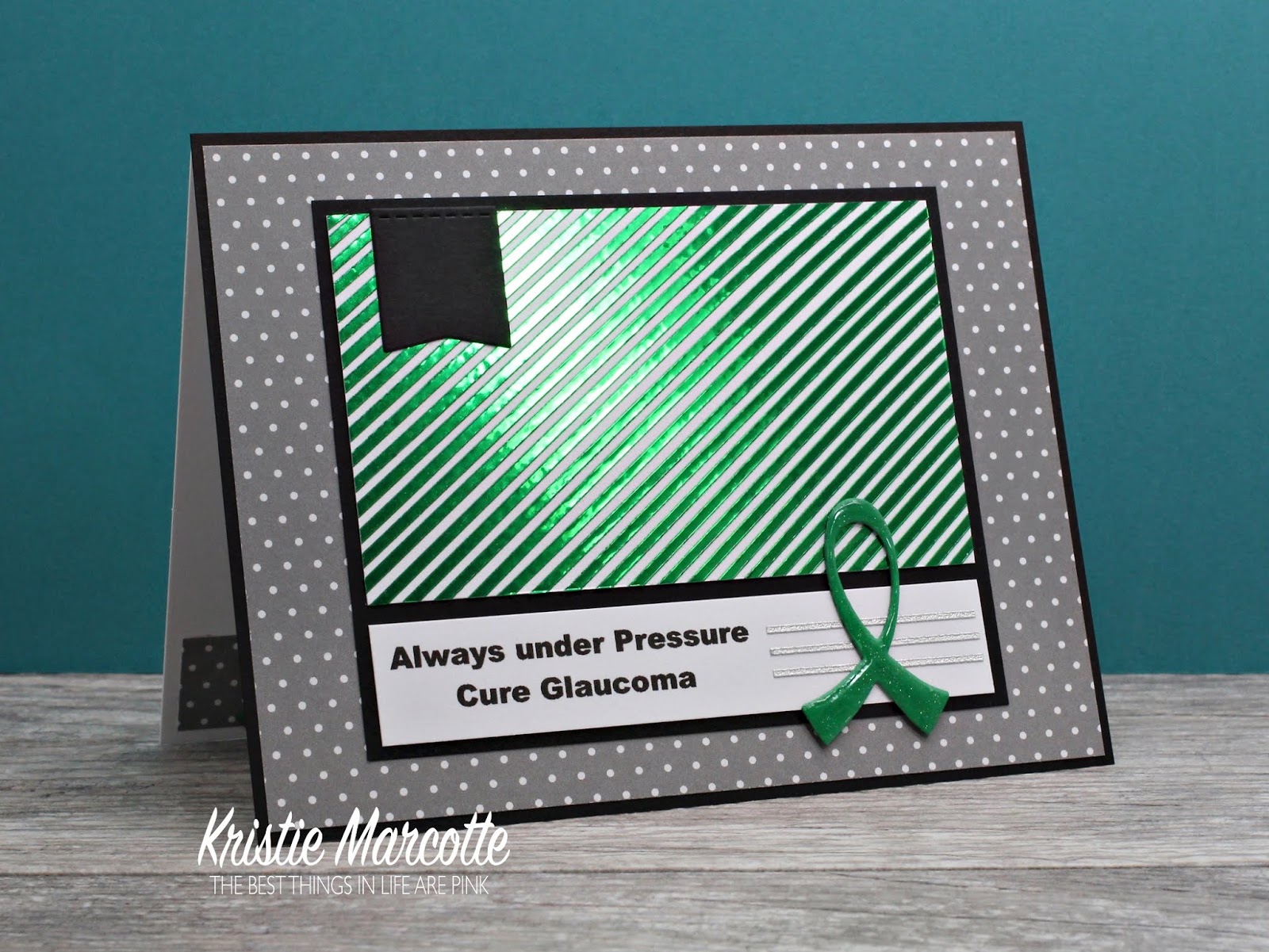 Glaucoma Awareness card w/Love From Lizi Peel Offs