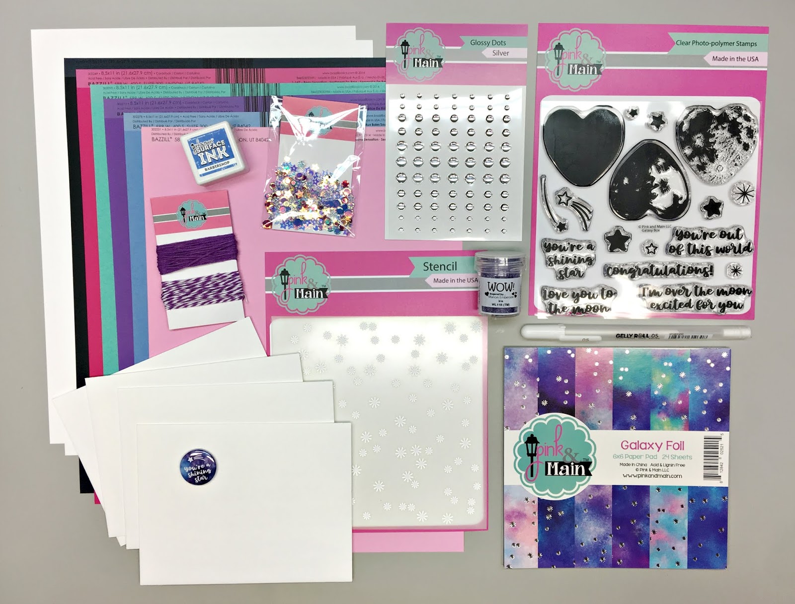 Pink & Main April Subscription Box – 10+ cards 1 kit