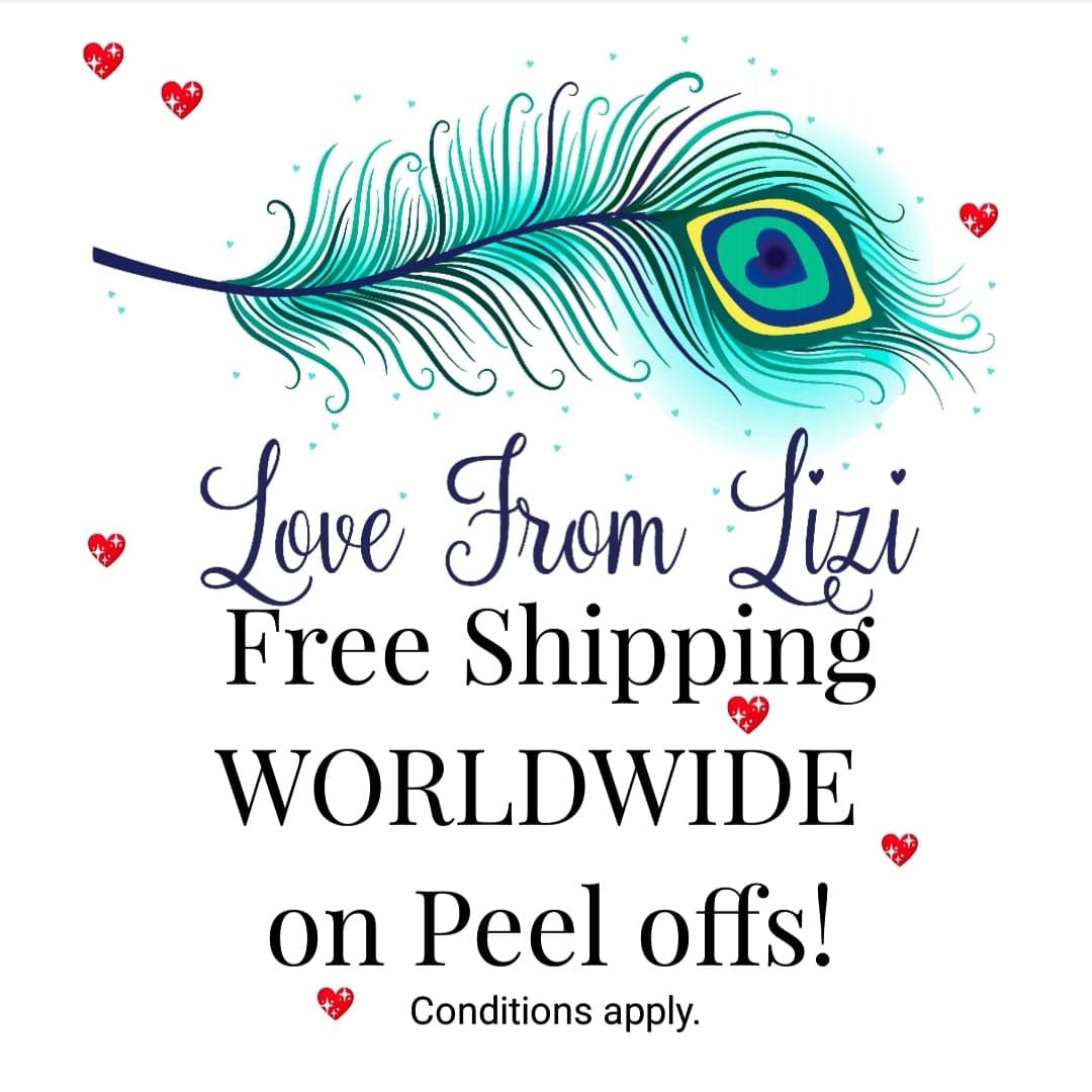 Love From Lizi – Free Shipping Worldwide on Peel Offs – 72 hours only