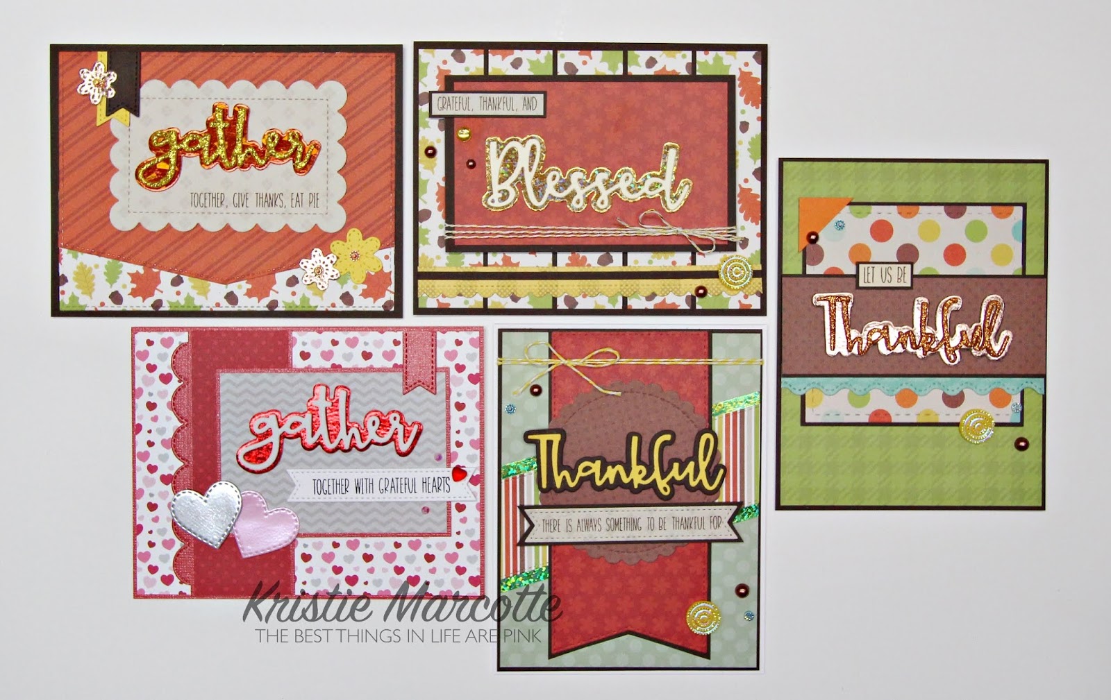 Queen & Company Fall Sentiment Stackers – 5 cards 1 kit