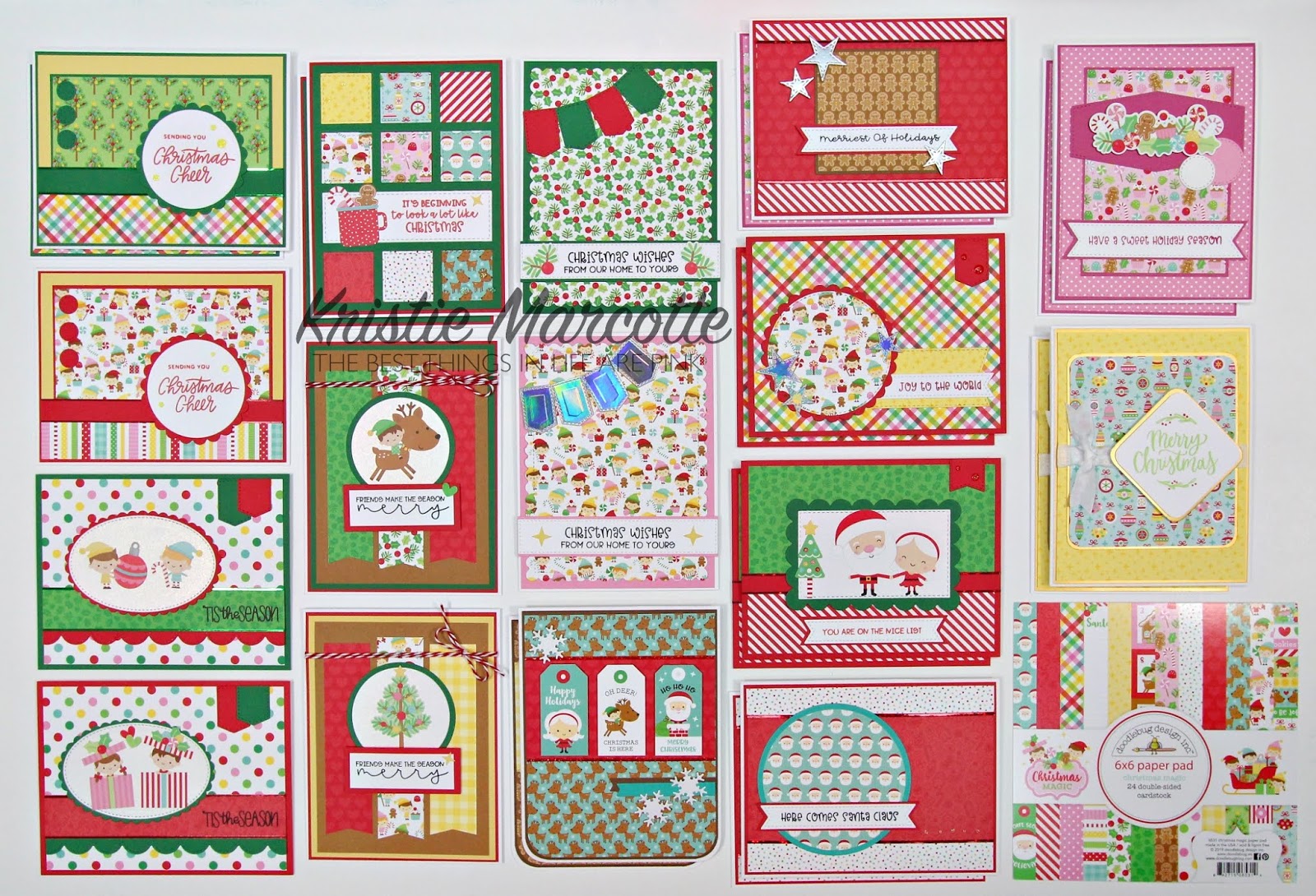 Doodlebug Design’s Christmas Magic – 25 cards from one 6×6 paper pad