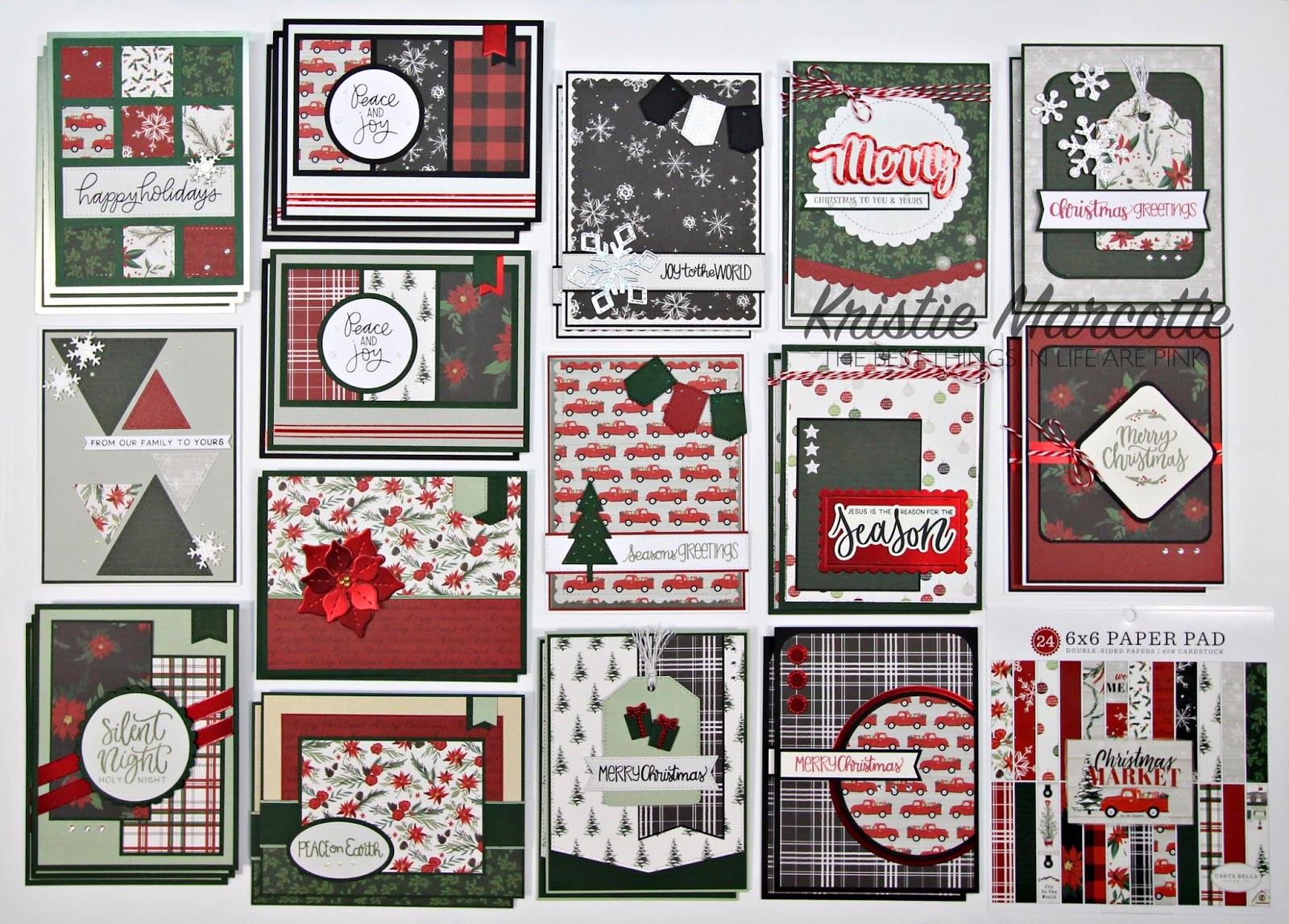 Carta Bella’s Christmas Market – 31 cards from one 6×6 paper pad