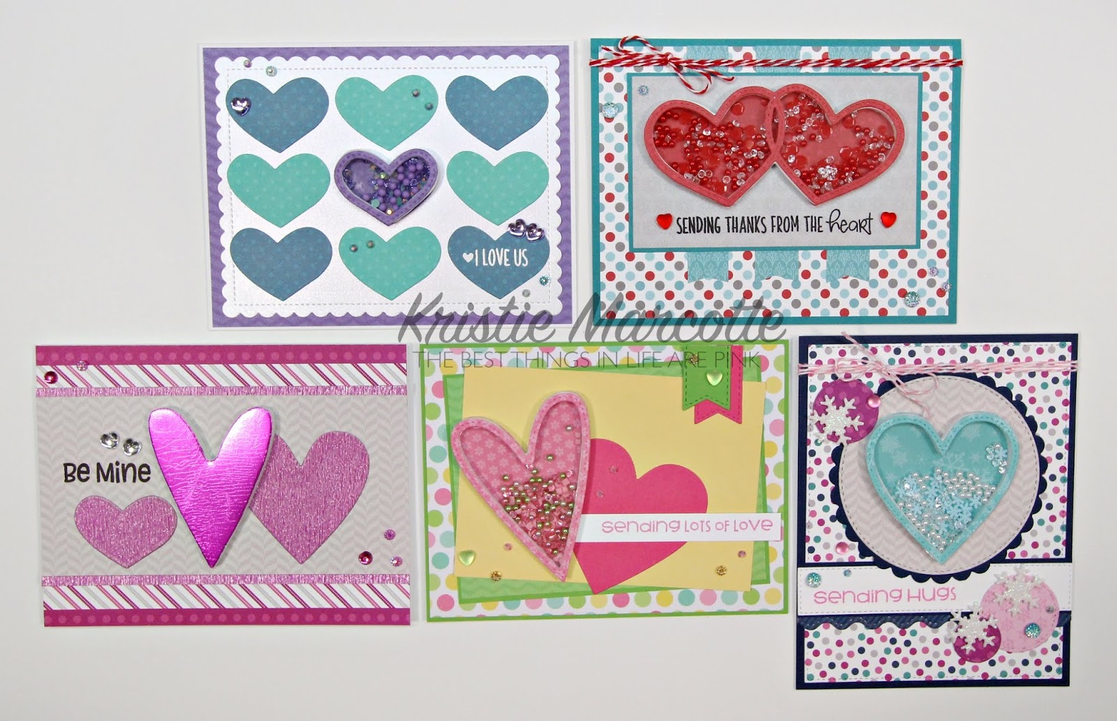 Queen & Company – Heart Shaped Shaker kit (revisited) – 5 cards 1 kit