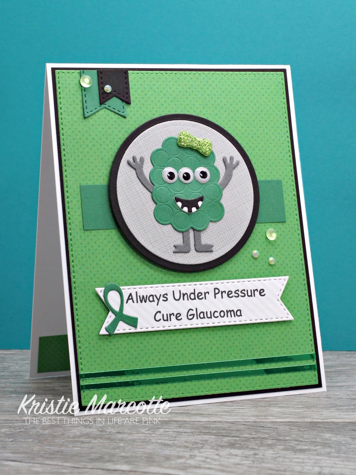 Glaucoma Awareness card – featuring Queen & Co’s Love Monster kit