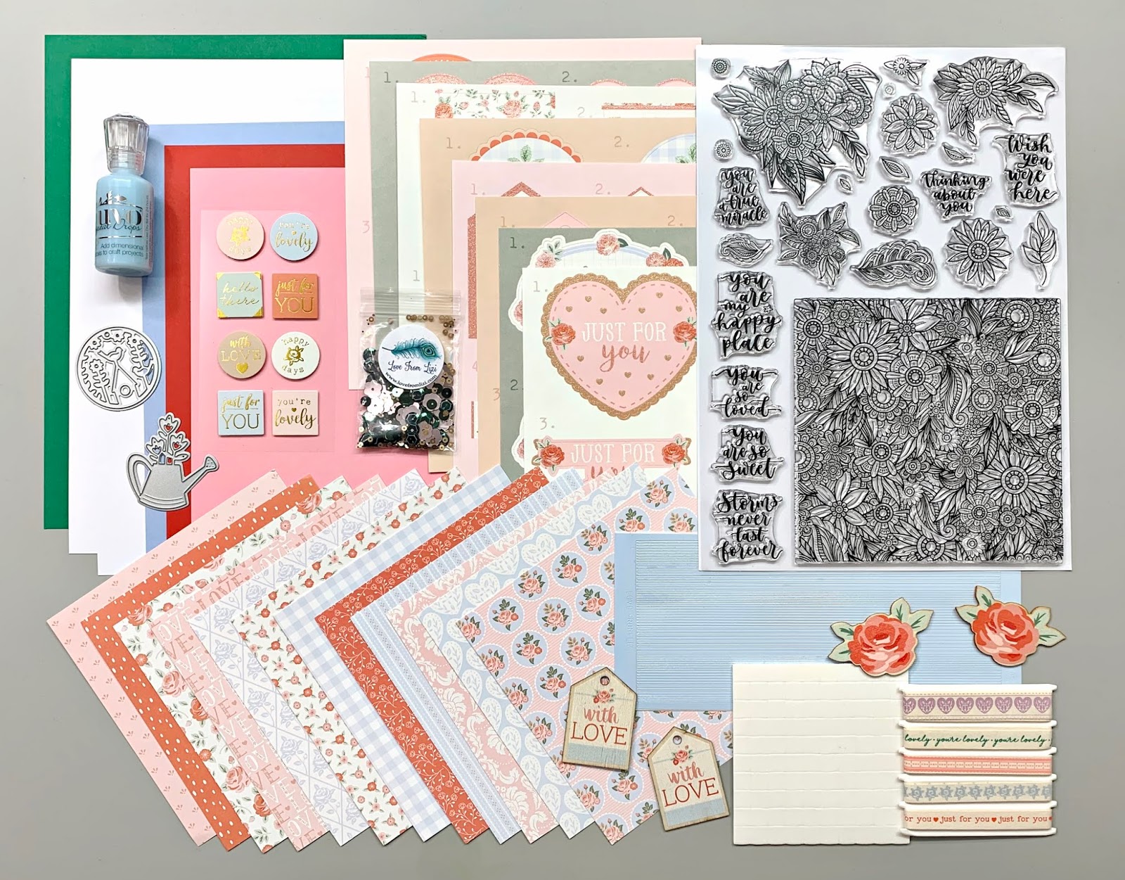 Love From Lizi – February 2020 card kit – 17 cards 1 kit