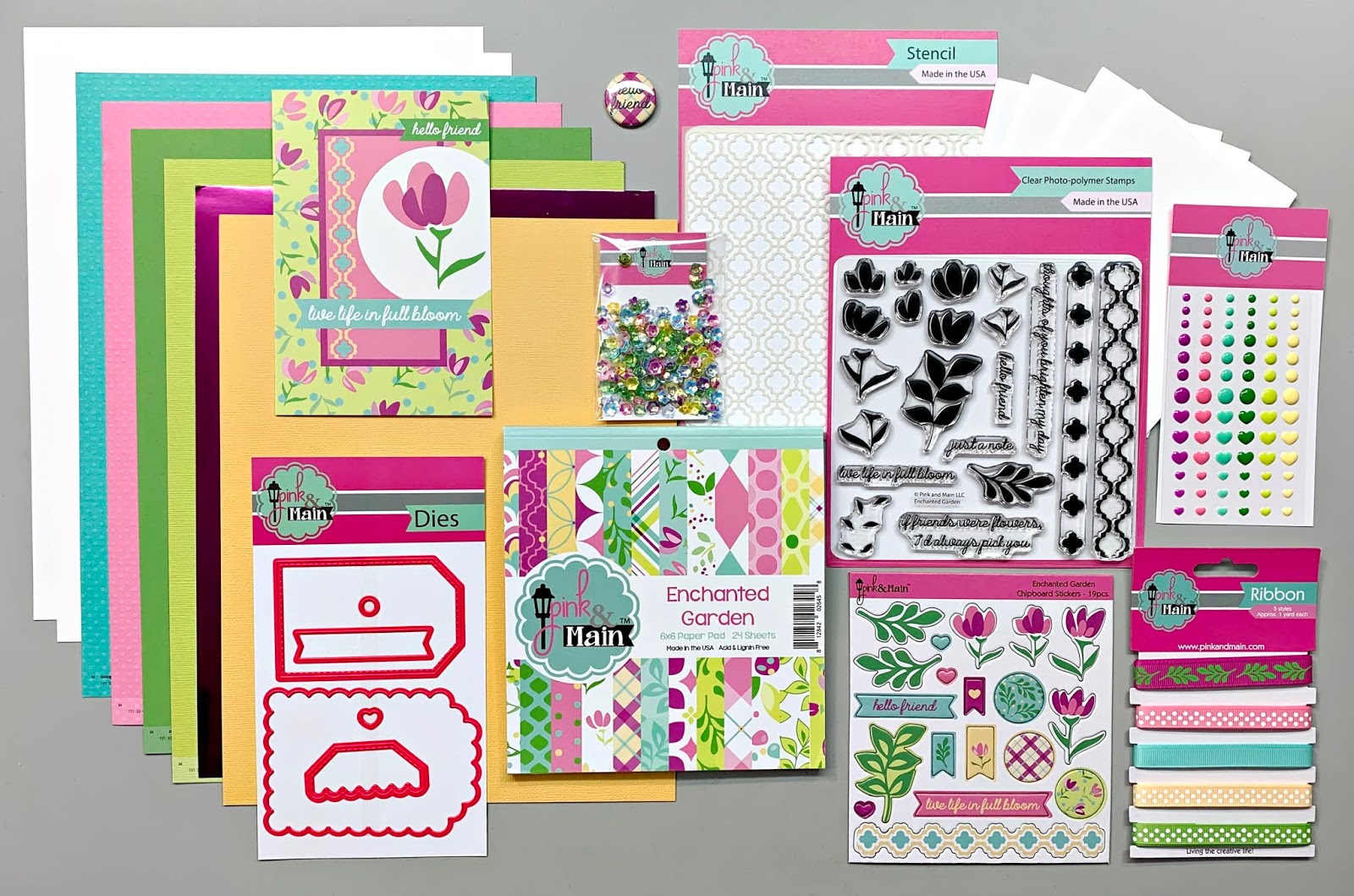 Pink & Main’s February 2020 Crafty Courtyard kit – 16 cards 1 kit