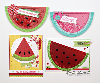 Queen & Company’s Watermelon shaped card kit – 4 cards 1 kit