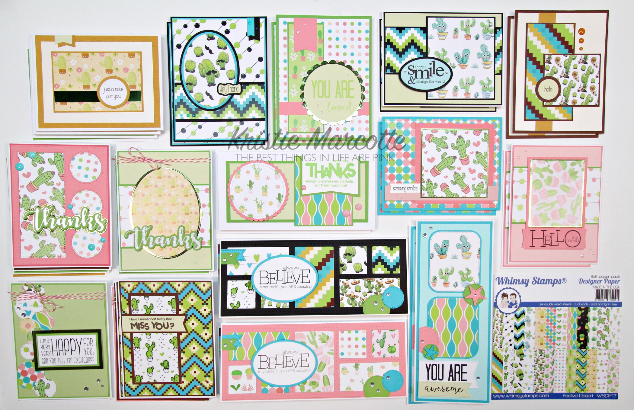 Whimsy Stamps – Festive Desert – 36 cards from one 6×6 paper pad