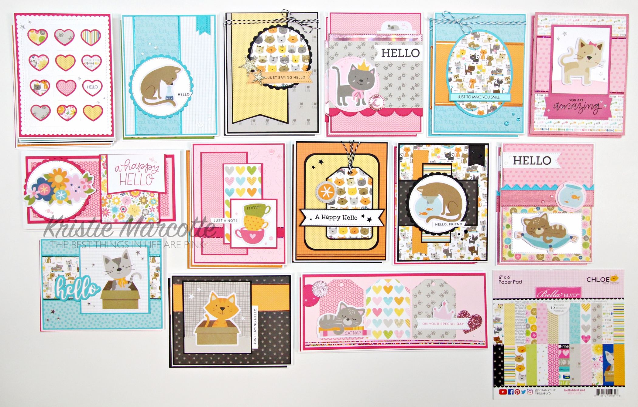 Bella Blvd – Chloe – 33 cards from one 6×6 paper pad