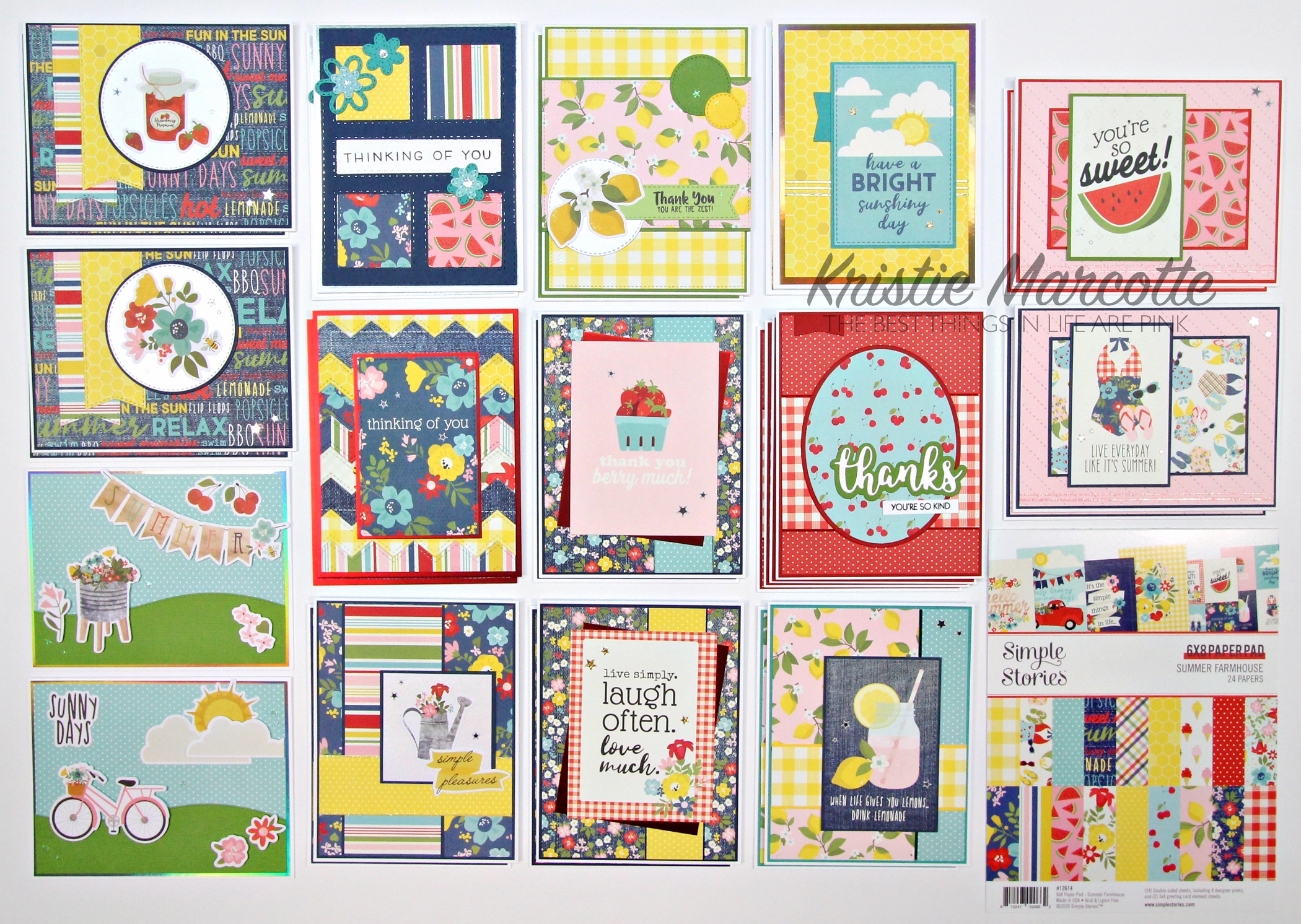 Simple Stories – Summer Farmhouse – 30 cards from one 6×8 paper pad