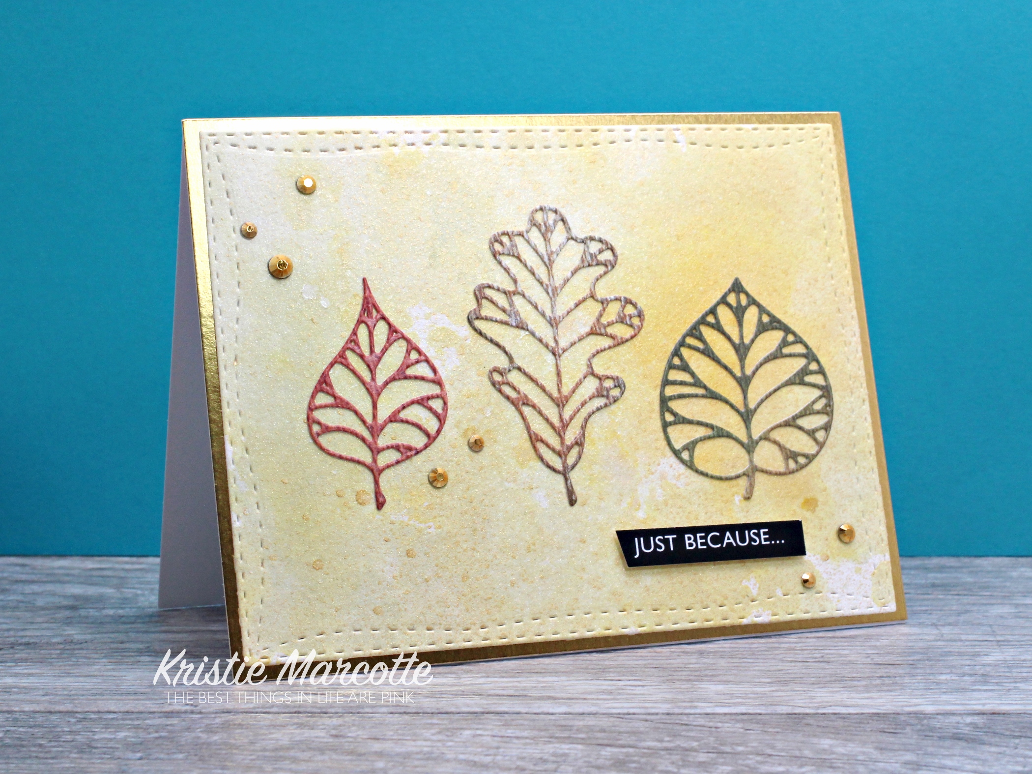 First Autumn card of the year – Paper Rose/Ink Smooshing