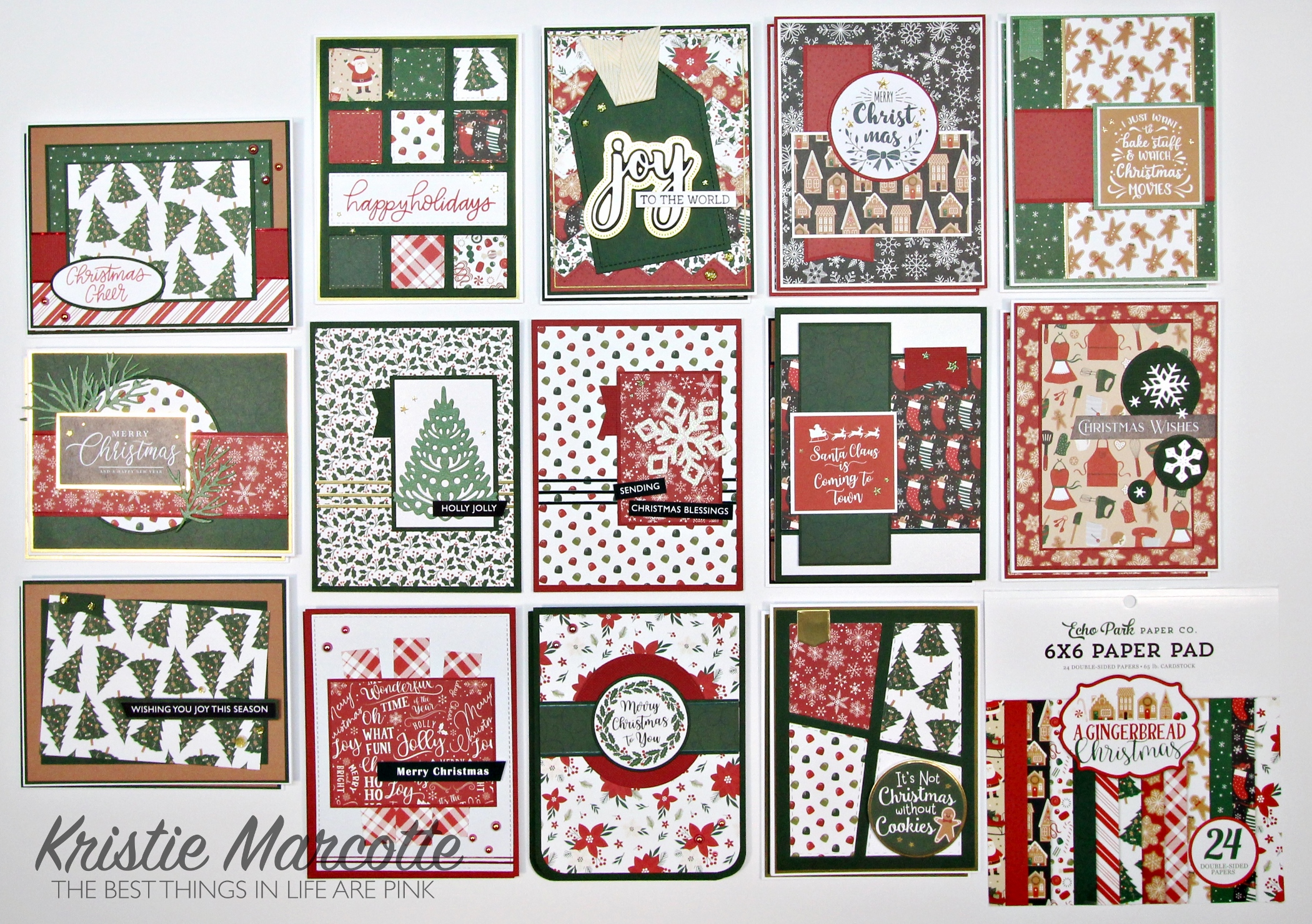 Echo Park – A Gingerbread Christmas – 25 cards from one 6×6 paper pad