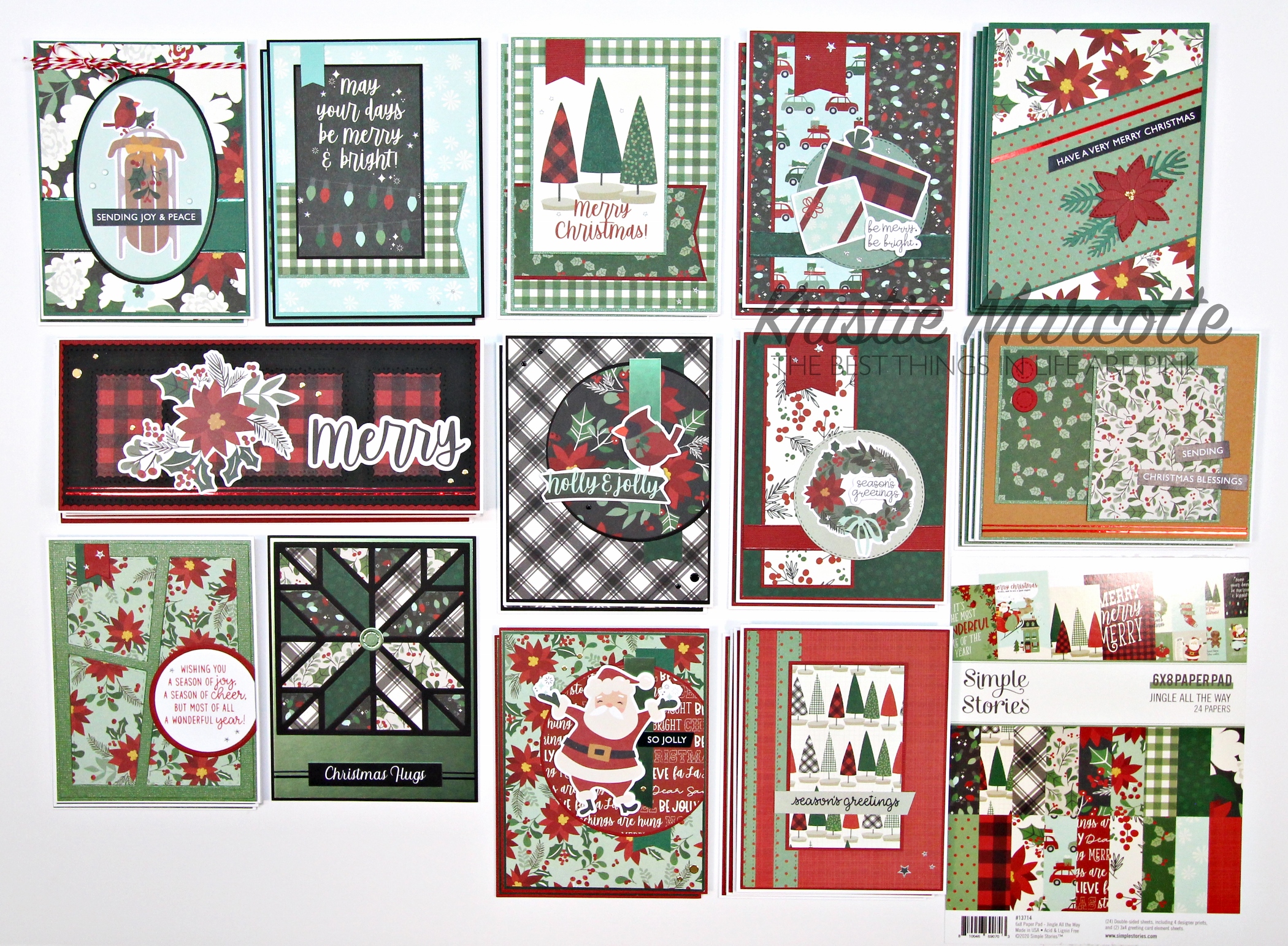 Simple Stories – Jingle All the Way – 34 cards from one 6×8 paper pad