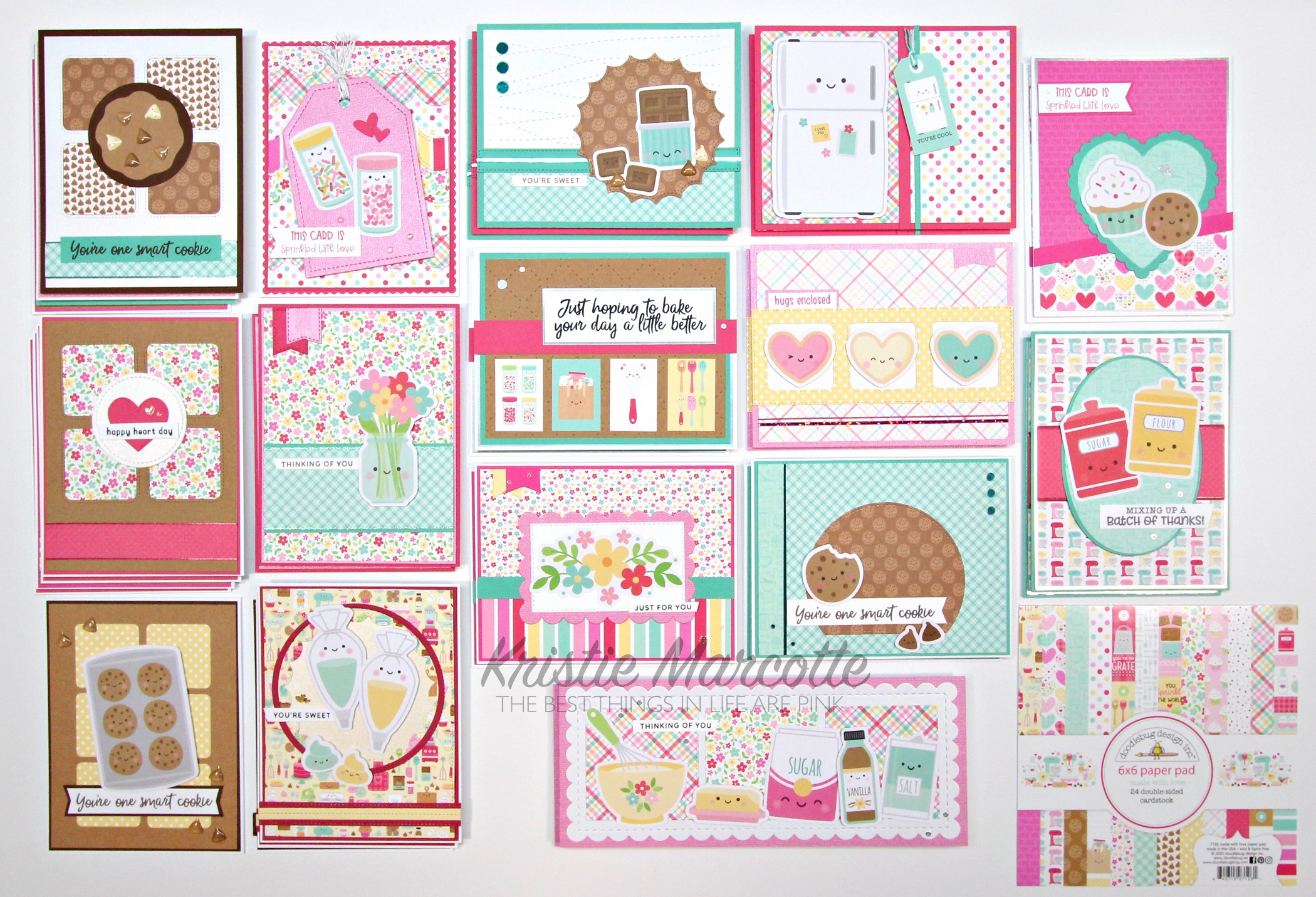 Doodlebug Design – Made With Love – 34 cards from one 6×6 paper pad