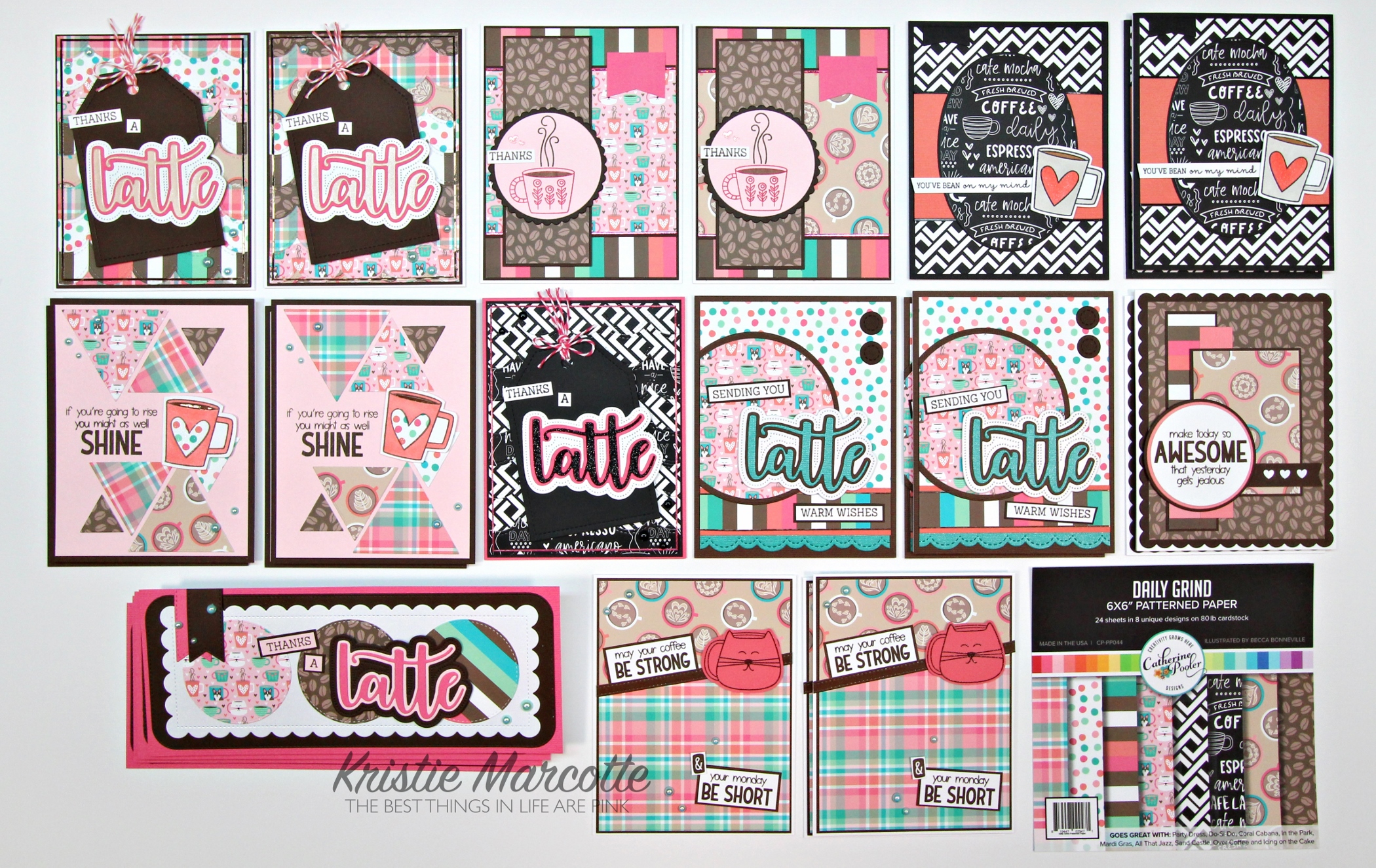 Catherine Pooler – Daily Grind – 24 cards from one 6×6 paper pad