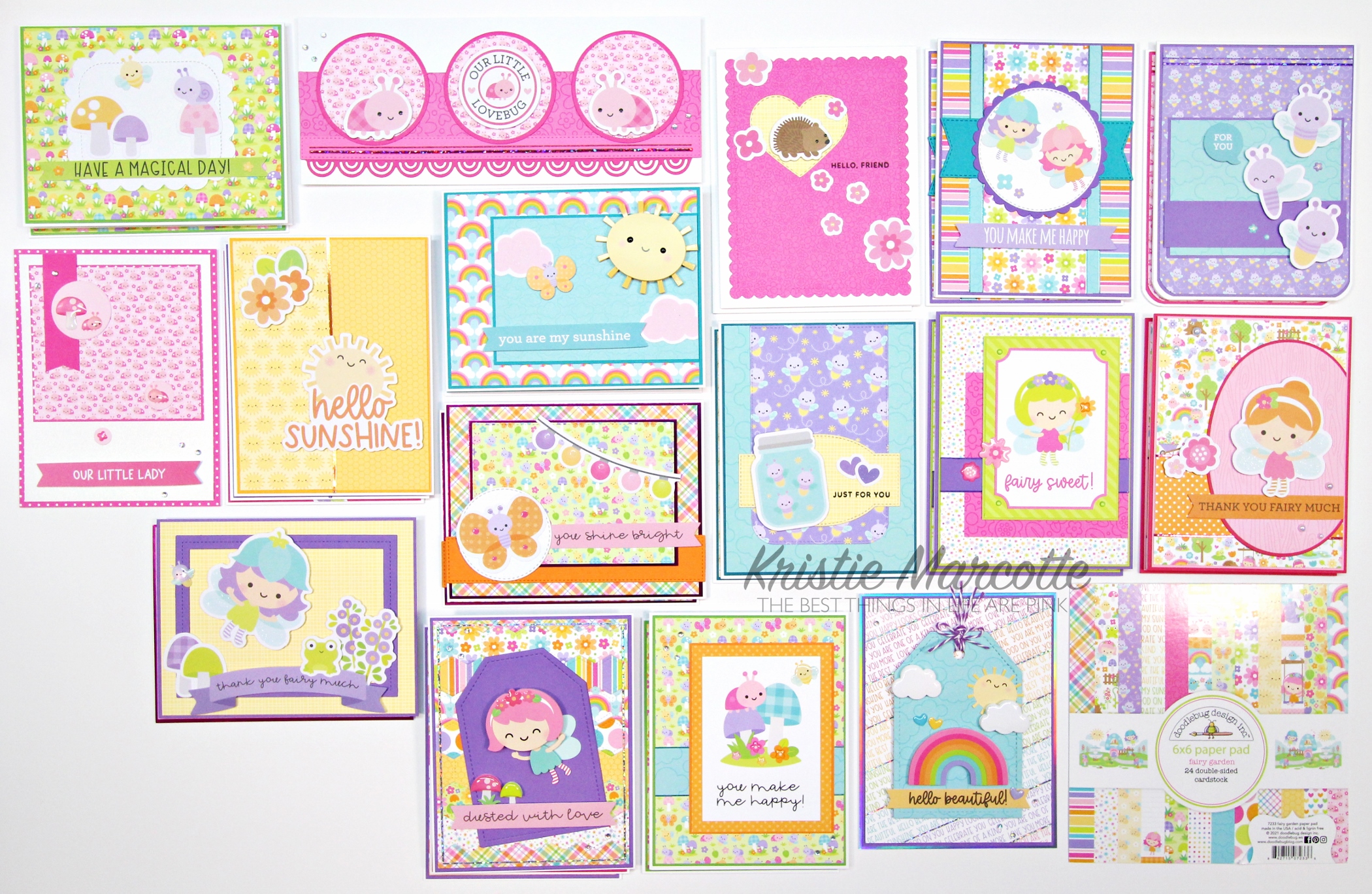 Doodlebug Design | Fairy Garden | 31 cards from one 6×6 paper pad