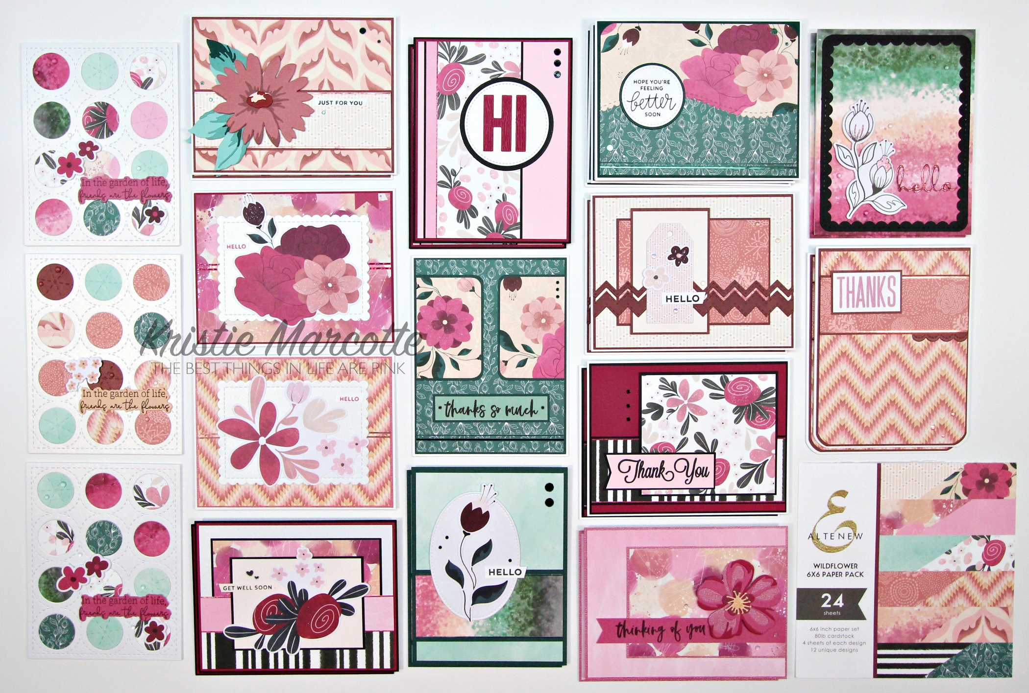 Altenew | Wildflower | 28 cards from one 6×6 paper pad