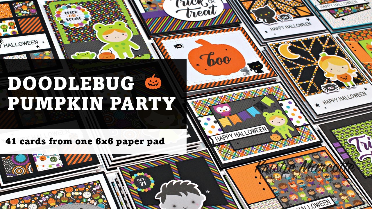 Doodlebug | Pumpkin Party | 41 cards from one 6×6 paper pad