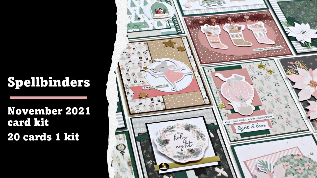 Spellbinders | November 2021 card kit | 20 cards 1 kit