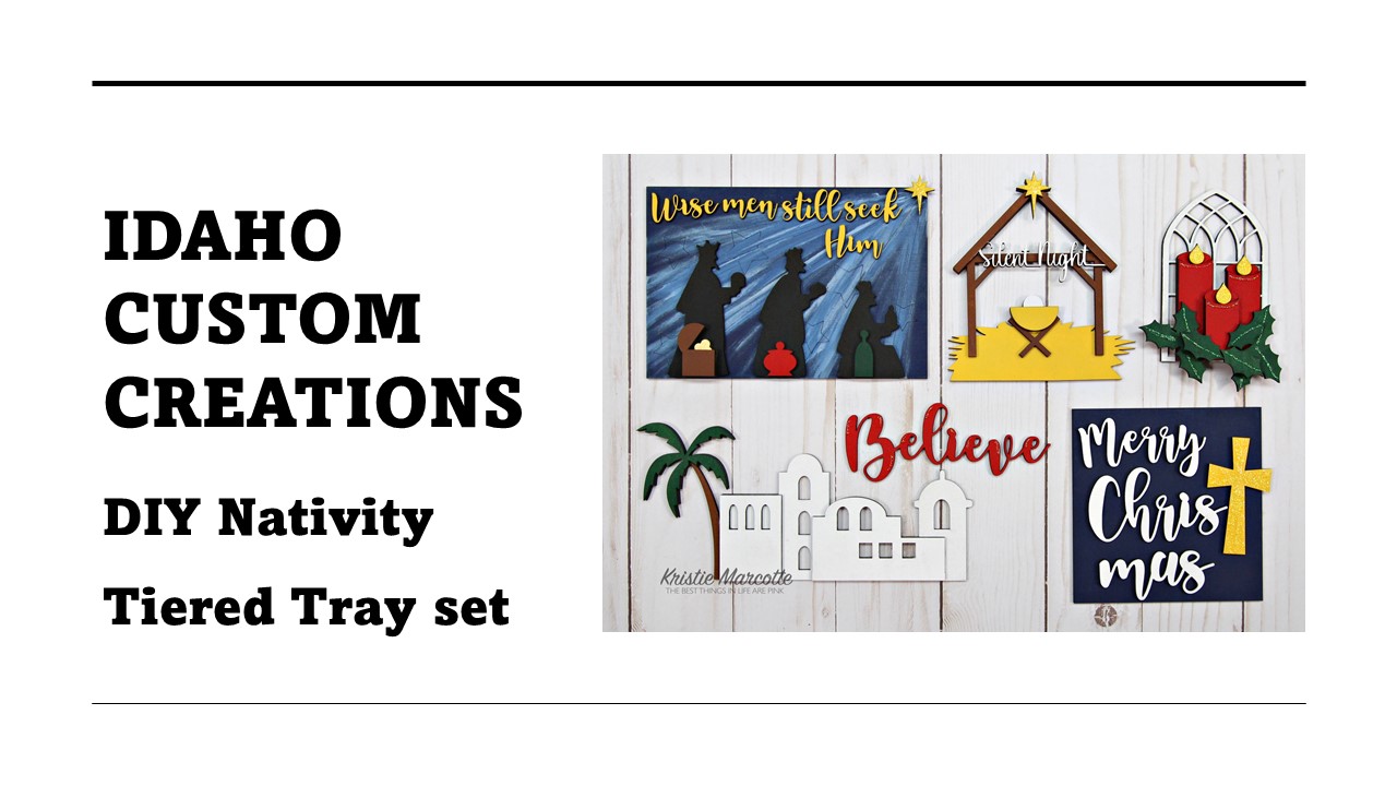 DIY Nativity Tiered Tray set