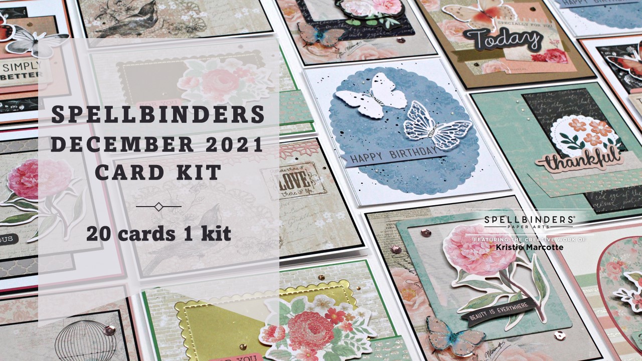 Spellbinders | December 2021 card kit | 20 cards 1 kit