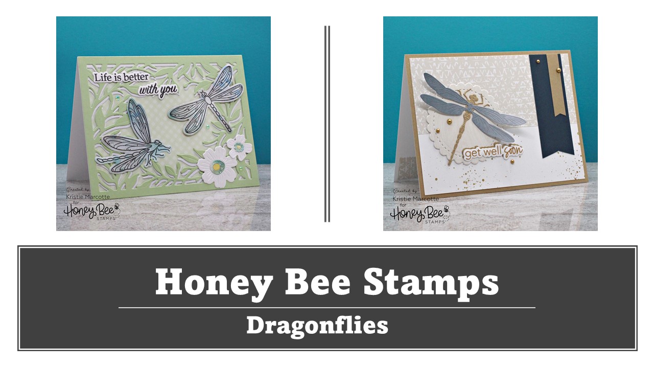 Honey Bee Stamps | Modern Spring Dragonflies