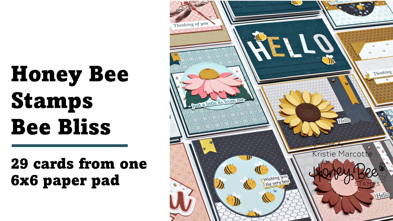 Honey Bee Stamps | Bee Bliss | 29 cards from one 6×6 paper pad