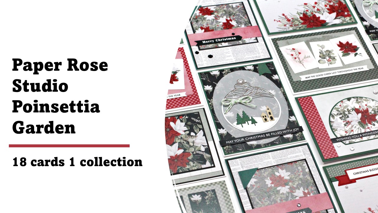 Paper Rose | Poinsettia Garden | 18 cards 1 collection