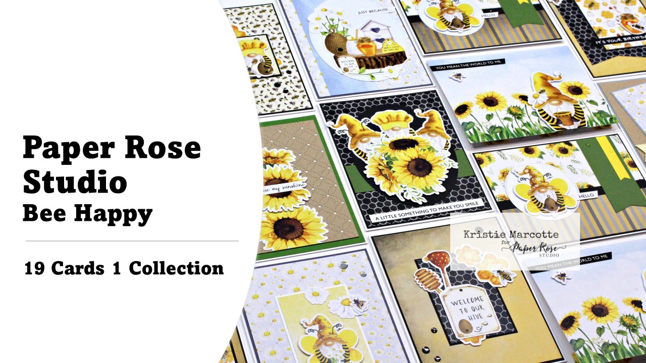 Paper Rose Studio | Bee Happy | 19 Cards 1 Collection
