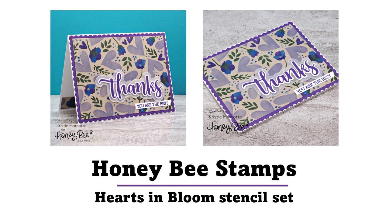 Honey Bee Stamps | Hearts in Bloom stencil set