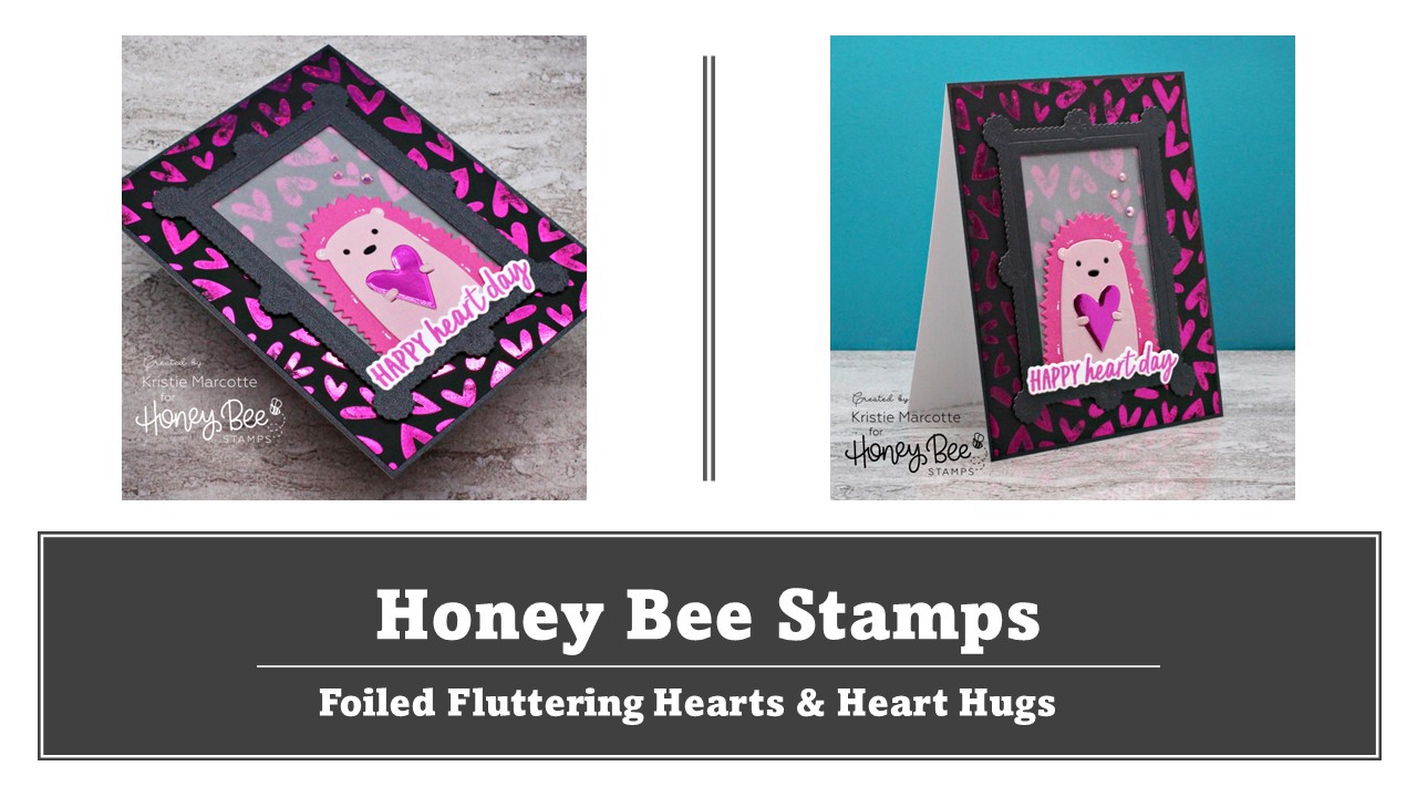 Honey Bee Stamps | Foiled Fluttering Hearts