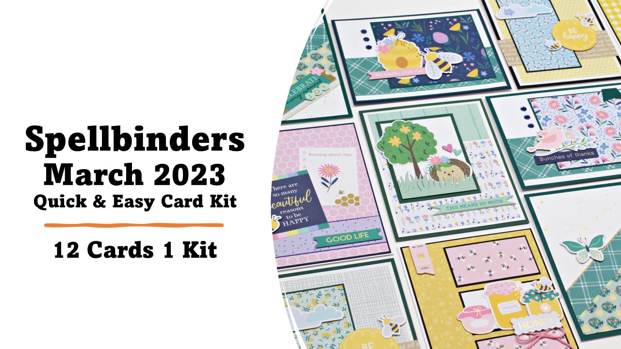 Spellbinders | March 2023 card kit | 12 Cards 1 Kit