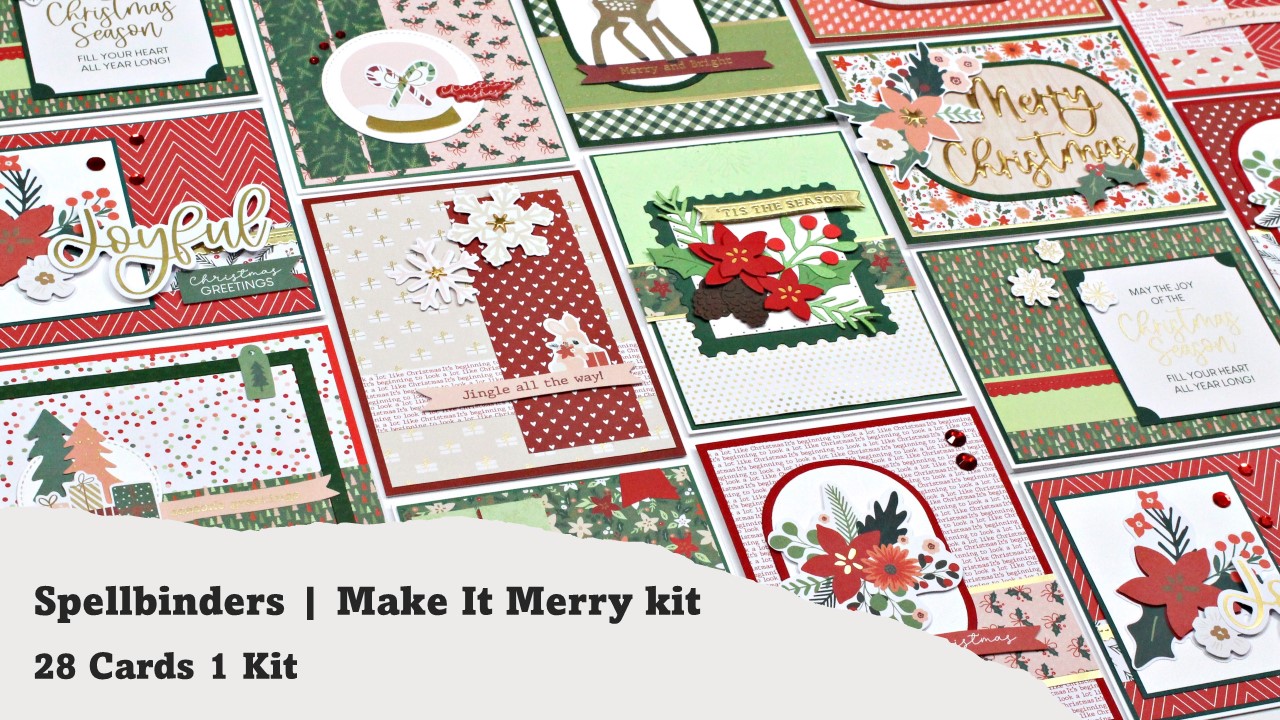 Spellbinders | Make It Merry | 28 Cards 1 Kit